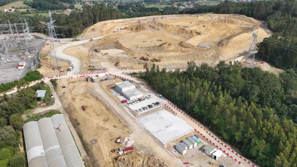 Emplazamiento de la futura estación conversora de Gatika (España)